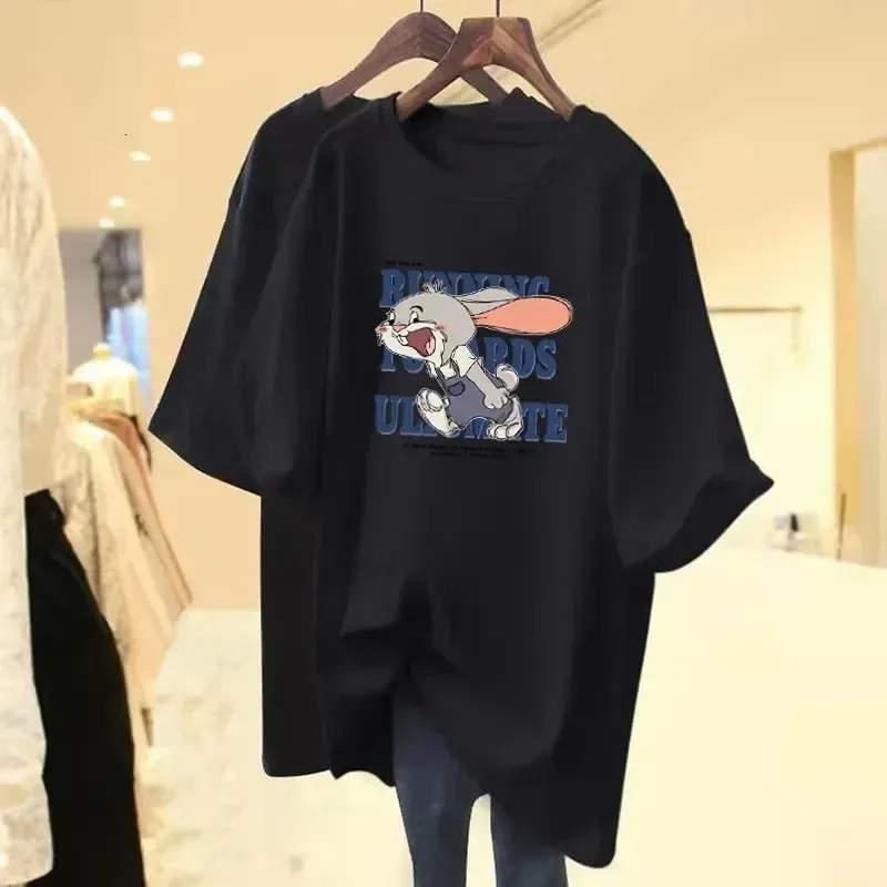 Women's Plus Size Loose Off-Shoulder Rabbit Print T-Shirt Dress - Summer  Casual Short Sleeve from Dhgate Women's T-Shirt - price 18.76