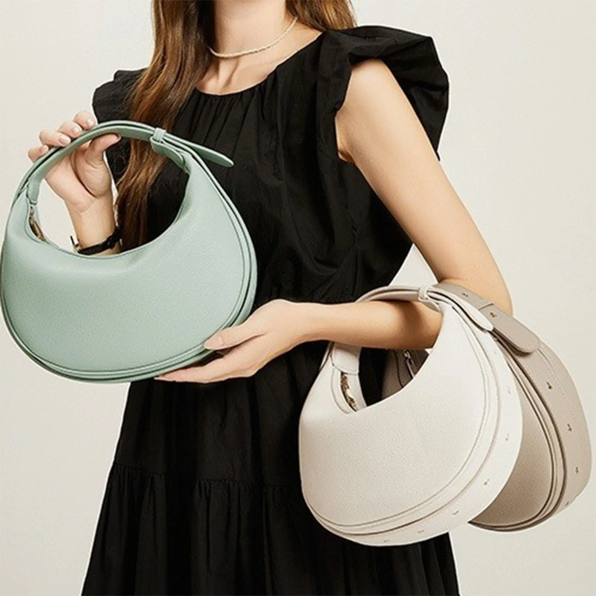 DHgate.com:Adjustable Half-Moon Crossbody Bag - Trendy