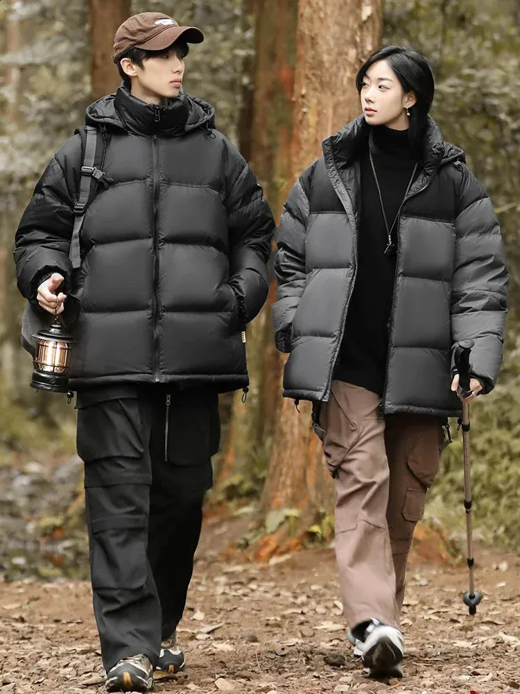 240918 Mens Down Jacket 90% White Duck Down, Hooded From