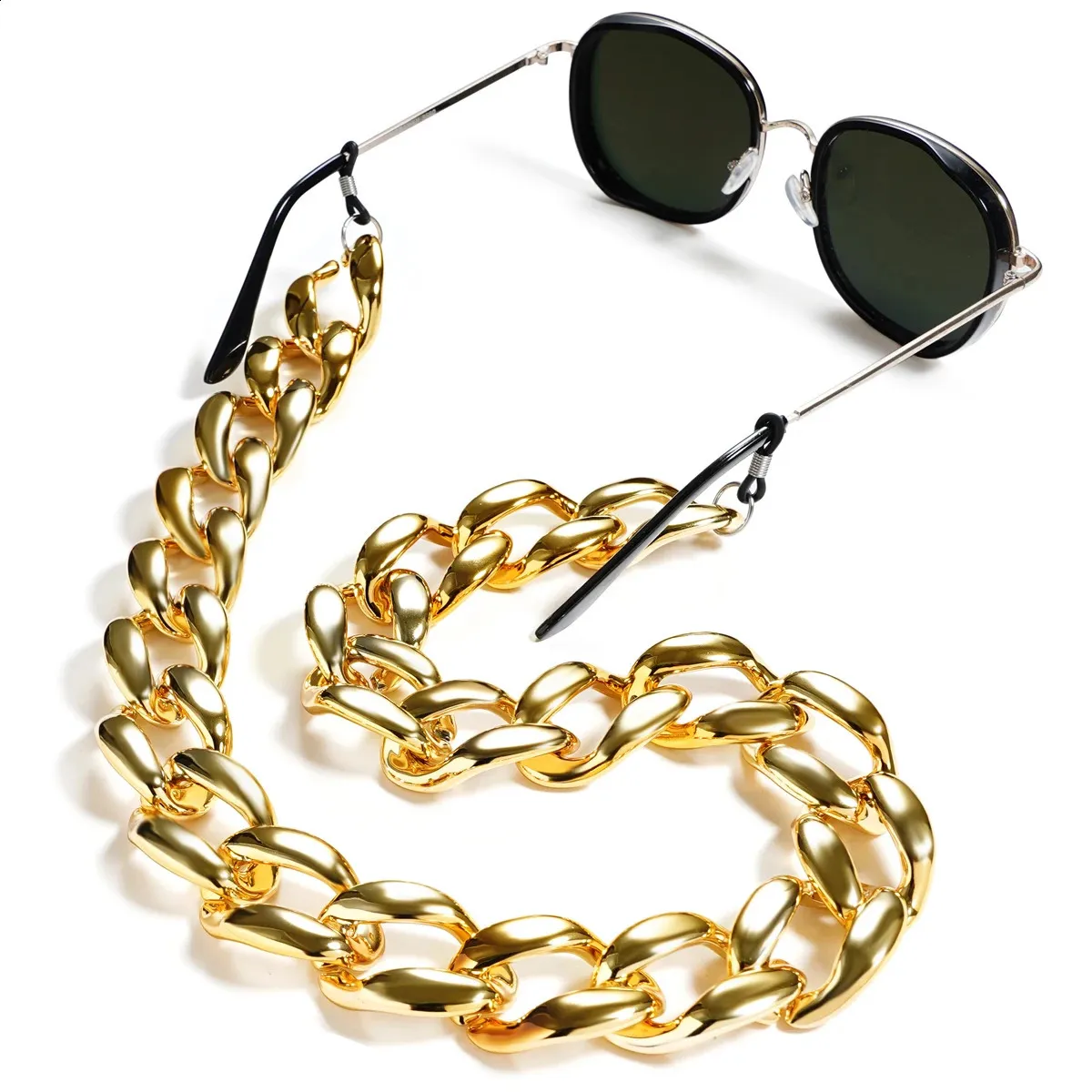 FASHION OVERSIZE SUNGLASSES WITH HANGING CHAIN Oversized Sunglasses With Chain | Carolina Herrera CL main image 4