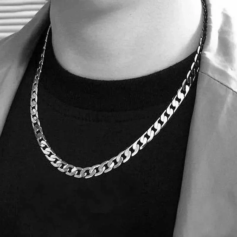 Classic 6MM Chain 925 Sterling Silver Mens Silver Chain Necklace For Men Luxury Wedding And Christmas Gift 16 18 20 22 24 Inches Y240924 From Tidal front1 7.95 DHgate.Com