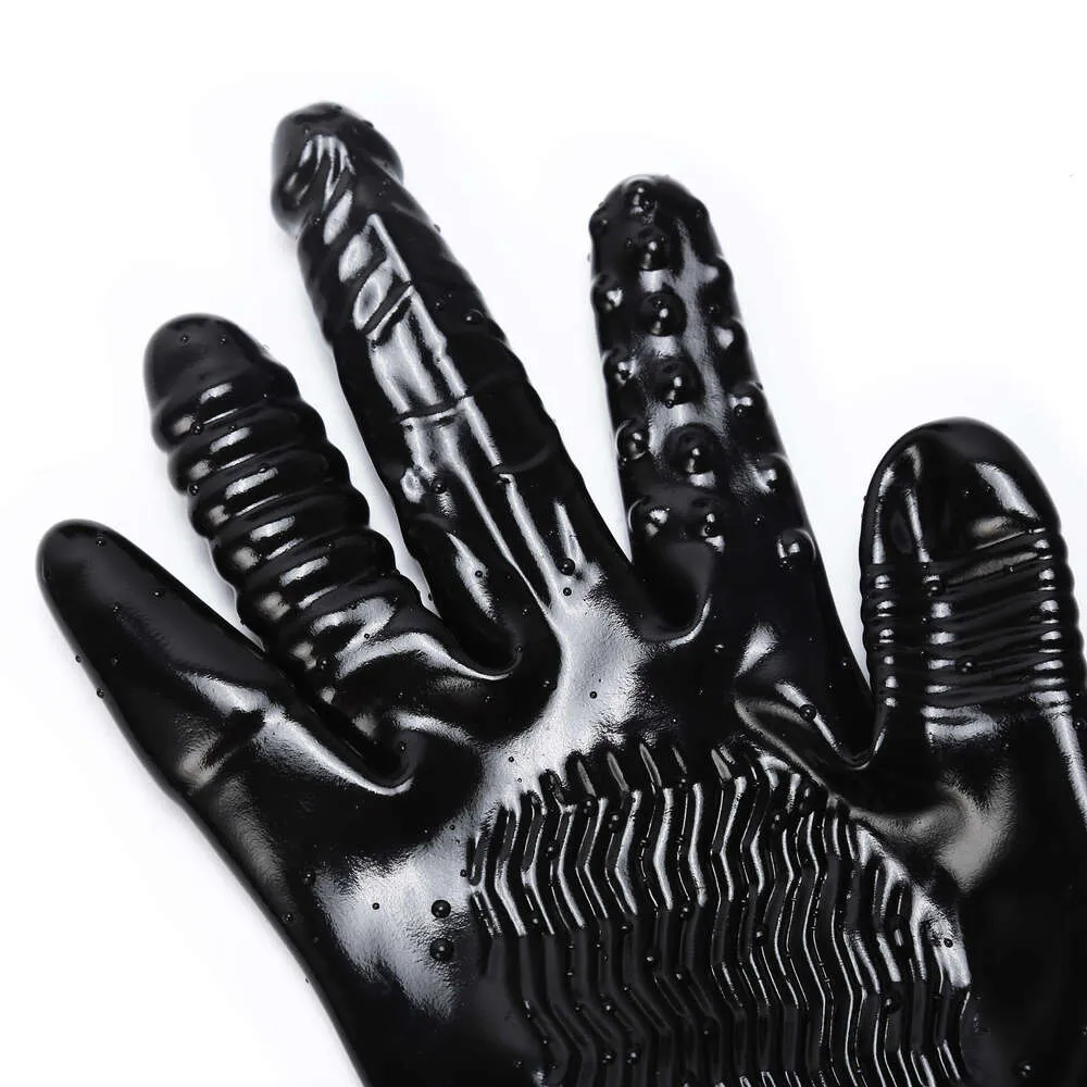 Vibrating Finger Covers PVC Penis Glove Masturbator... From  Indulgeinanight, $10.9