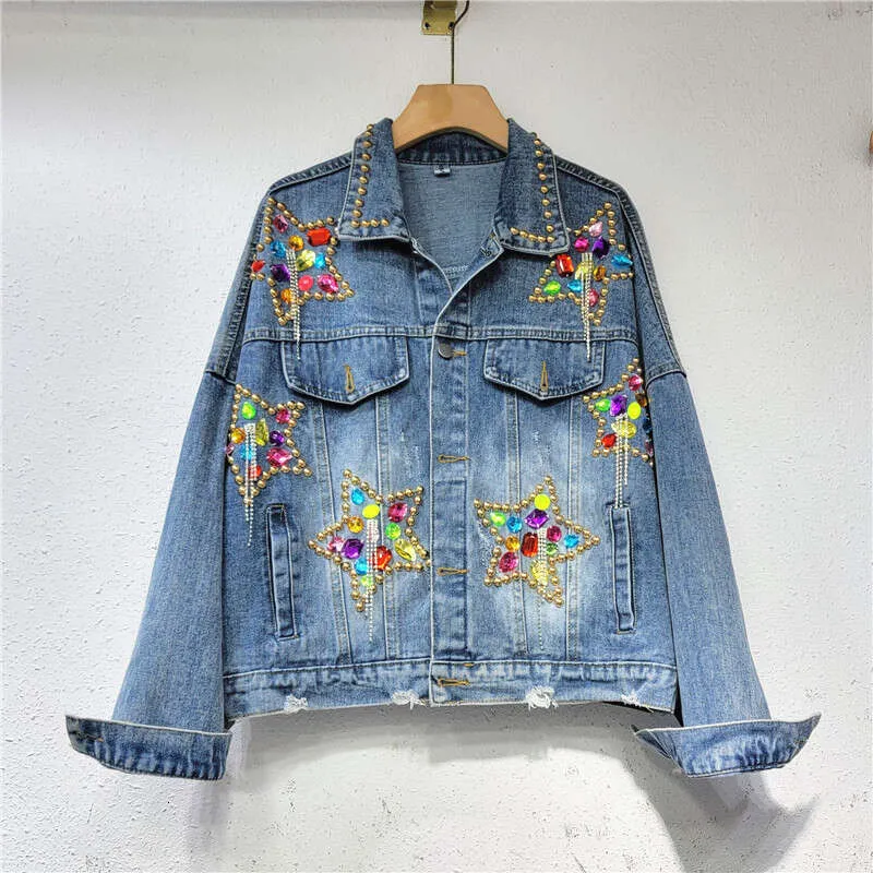 完売品】ヌキテパSequins Embroidery Denim Jacket Sequins Embroidery