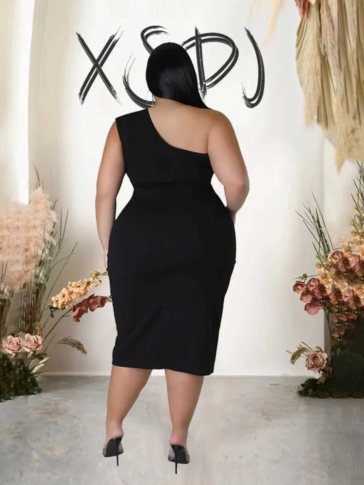 chinese dress ladies Entro Black Contrast Stitch Cotton Midi Dress