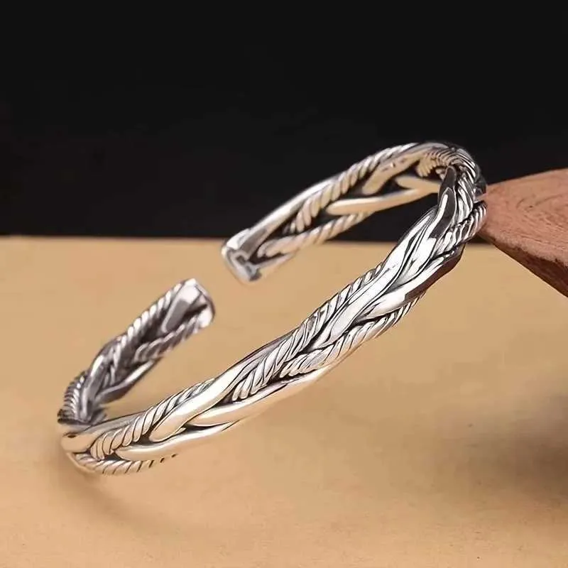 アクセサリー Vintage Silver Twist Bar Bangle 925 Vintage Silver Twist Bar Bangle 925