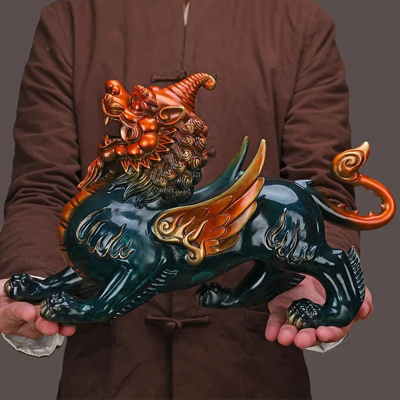 Petite Déco Bureau Chance - Tortue Dragon En Cuivre Doré - Neuve