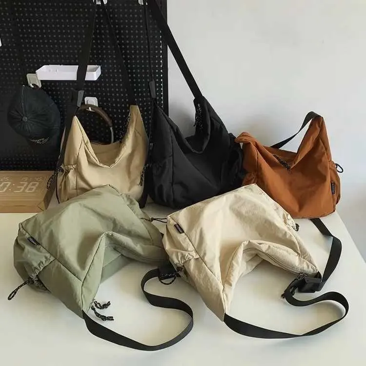 Japanese Designer Soft Crossbody black bag for Women and Men