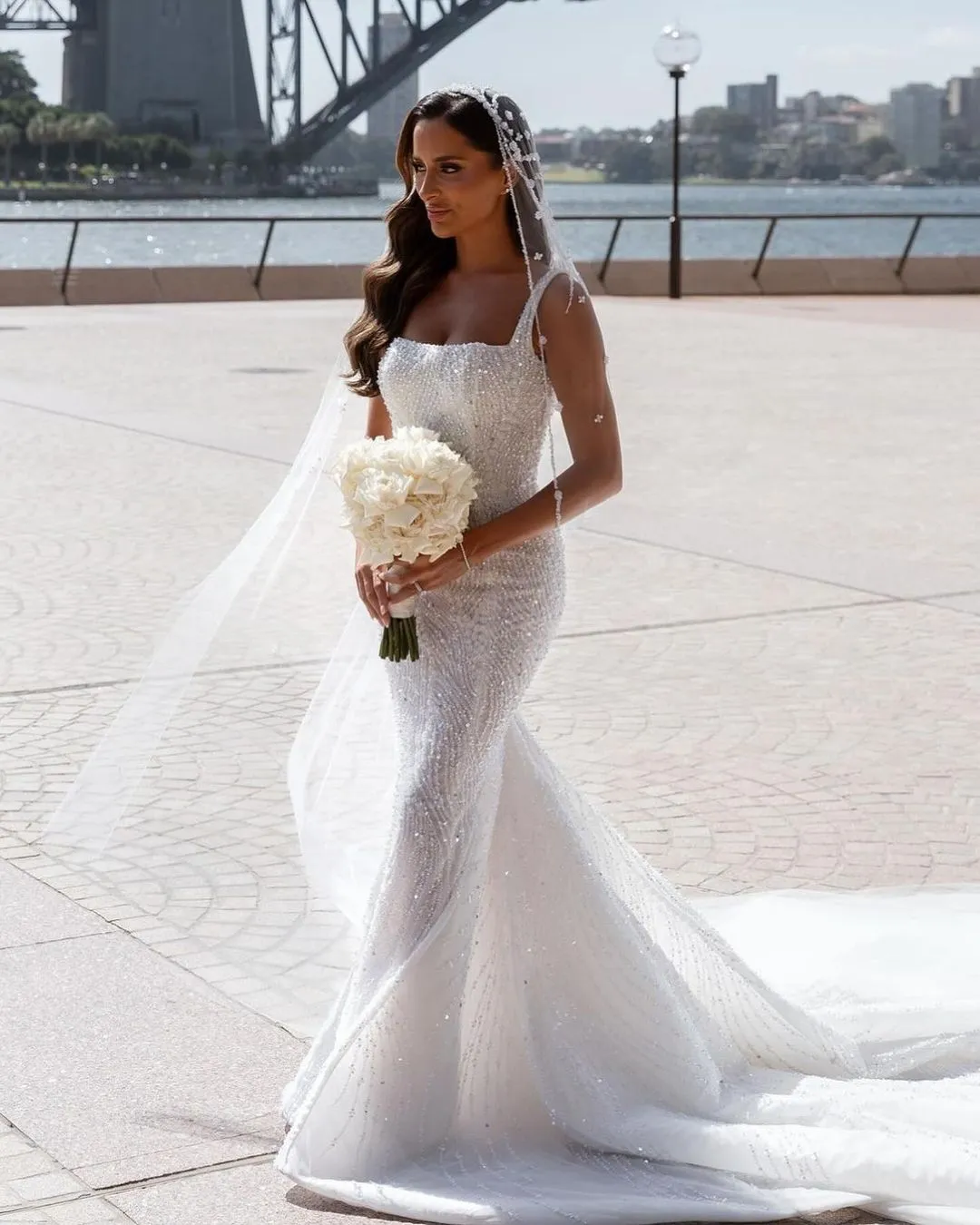 Custom Made Luxury Sparkly Mermaid Wedding Dress With... From Newdeve,  $262.27 | DHgate.Com