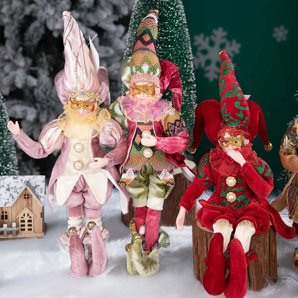 JOYIN Christmas 3PCS Tiny Elf Doll Set - Red, Green & Pink Poseable Elf Decorations, Holiday Gift For Kids - View #6
