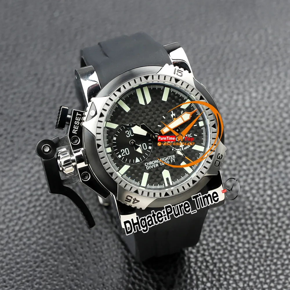 DHgate.com:Mens Chronograph Quartz Watch Black Dial Steel