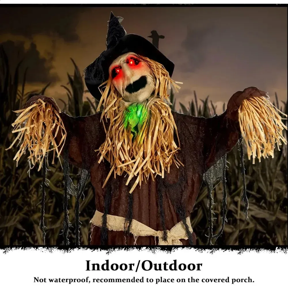 Scarecrow Halloween Decoraties: 6 Voet Geanimeerde Halloween Prop Met  Gloeiende Ogen, Geluid, Bewegende Armenhoofd Voice Activated Creepy  Halloween Decorations Van 47,27 € | DHgate, image size:1000x1000