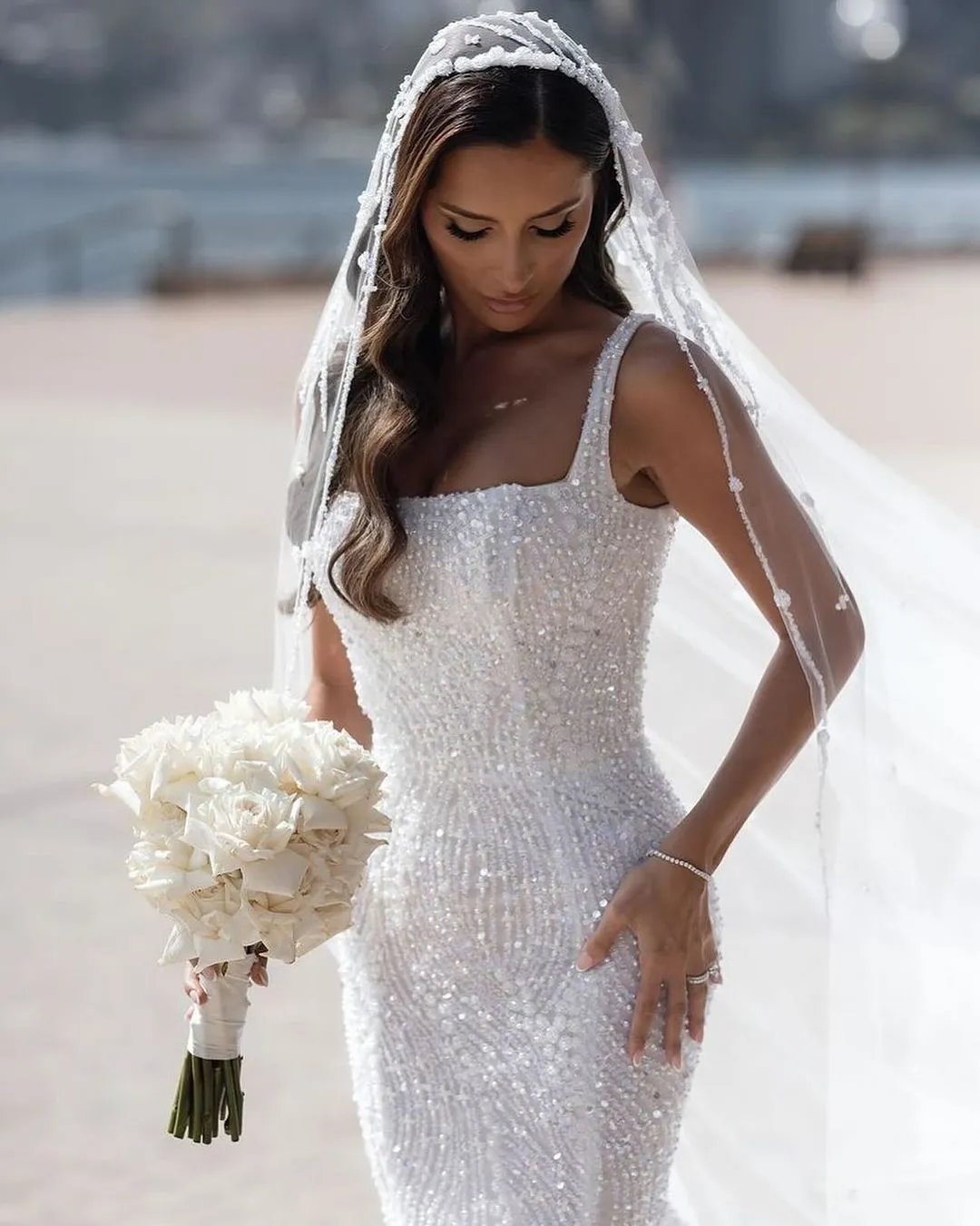 Luxury Mermaid Wedding Dresses Sexy Square Neck... From Newdeve, $376.74 |  DHgate.Com