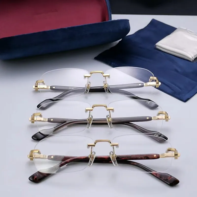 Rectangular Rimless Glasses Andrew Tate New Luxury Unisex Metal Rectangular Rimless Glasses Frame S22 156 16 ...