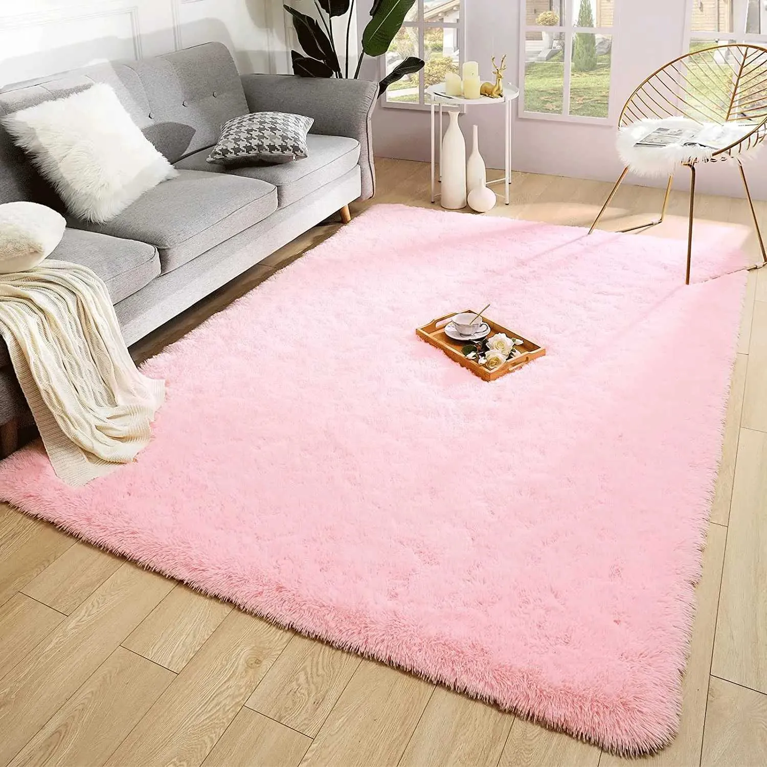 Save Big on Bulk Plush Pink Carpet Soft Modern Pink Carpet Fluffy Living  Room Plush Carpet Childrens Bedroom Floor Mat Kindergarten Childrens Play 