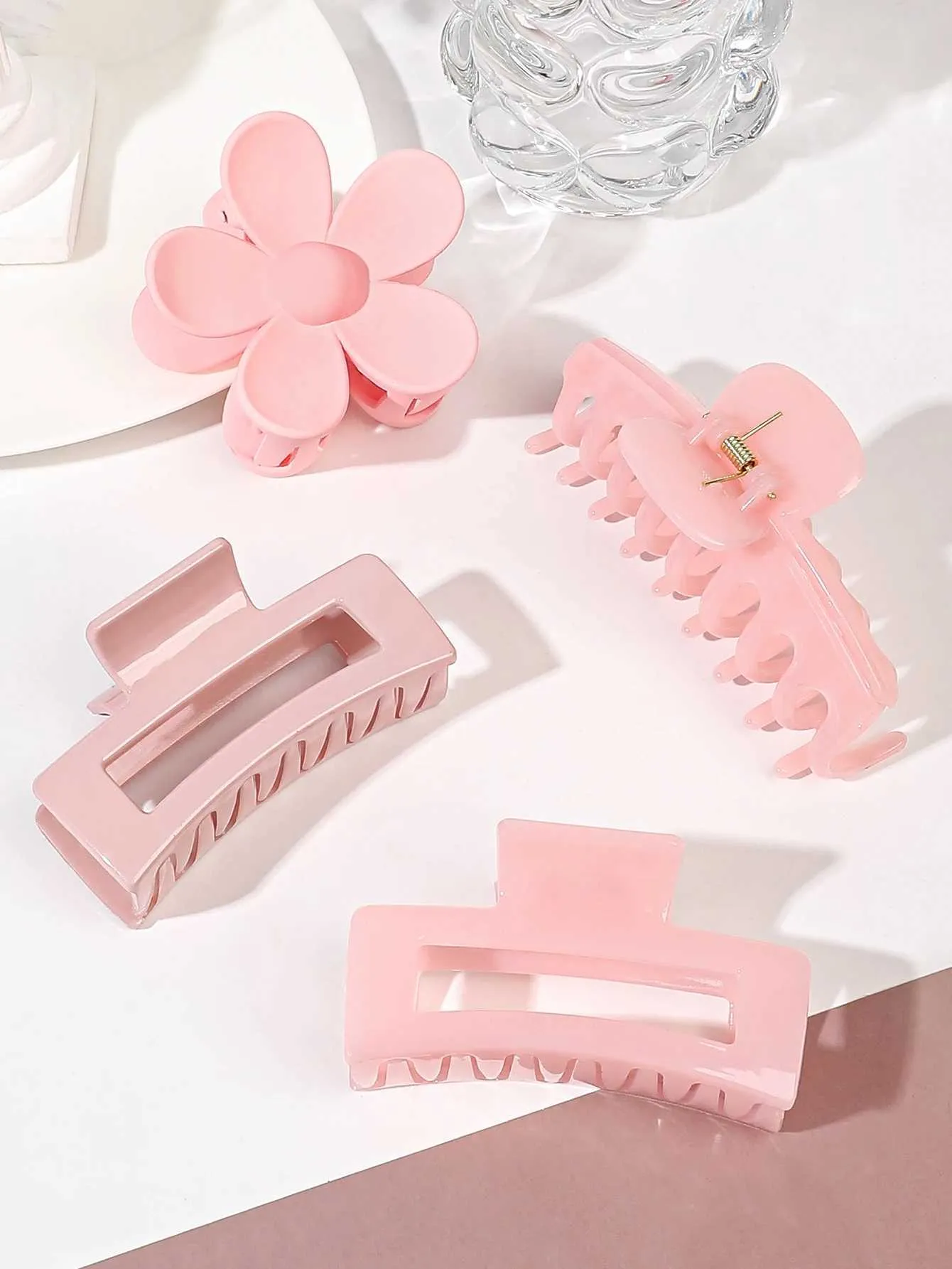 Pink Hair Claw Clips: Guide to Flower, Anti-Slip Styles