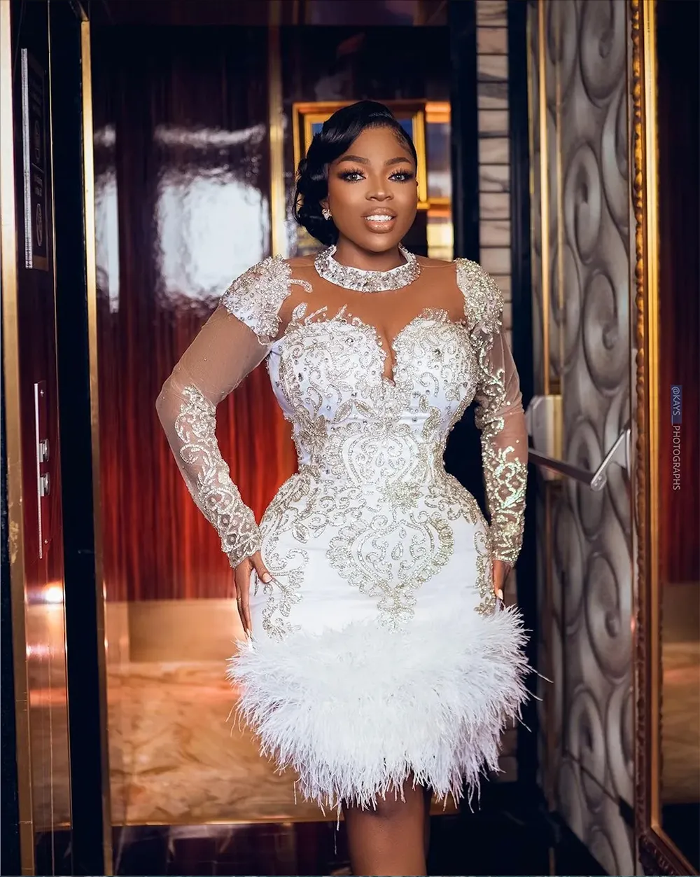 Feather plus size dress discount