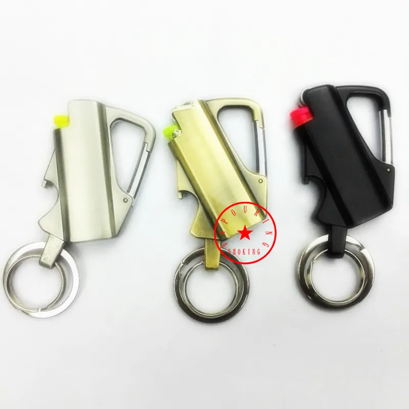 Metal Alloy Mini Lighter Casing Case Shell with Replaceable ED1 and  Carabiner Bottle Opener for Tobacco Cigarette Holder from Dhgate  Accessories