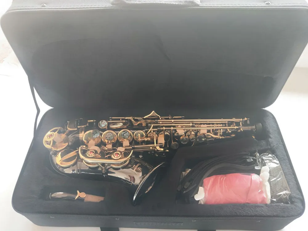 Curved Soprano Sax: Nickel-Plated Children's Saxophone with Enhanced ...