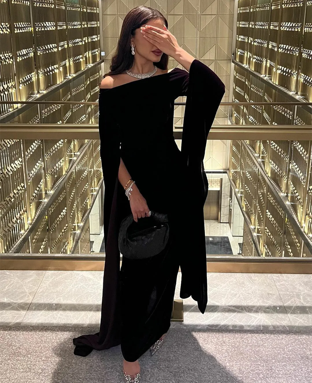 Vintage Style Prom Dresses: Long Grape Velvet Boat Neck Evening Dress