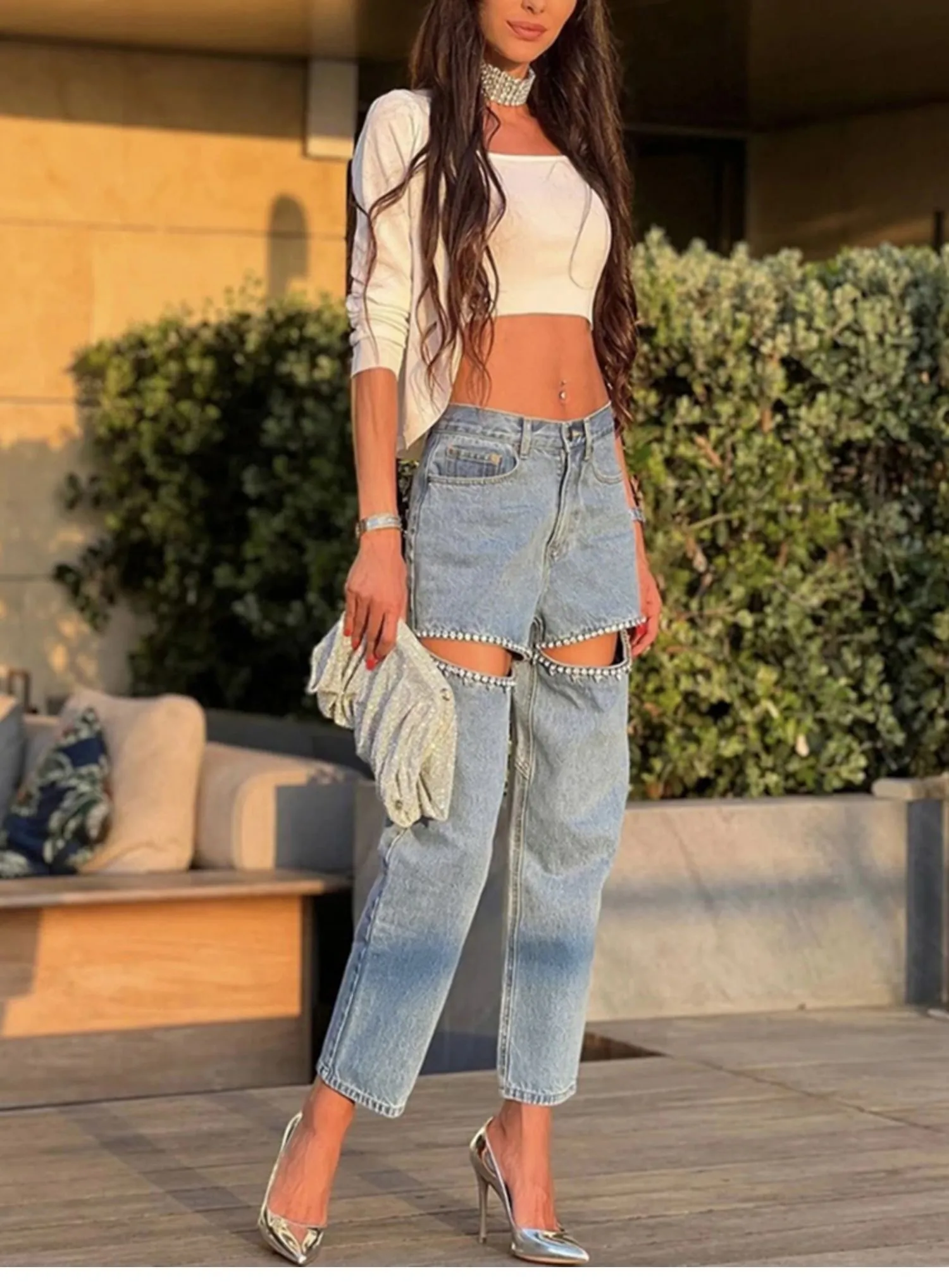 White Denim Denim And Diamonds Theme Outfit Jeans Denim And