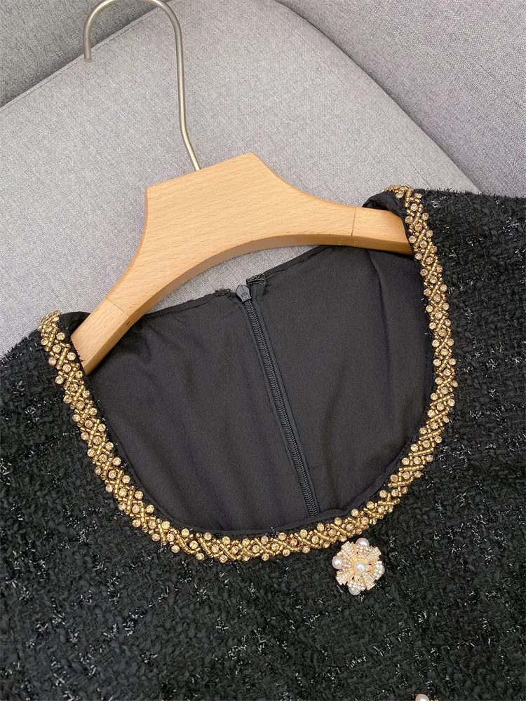 Spring Black Solid Color Tweed Dress Long Sleeve Scoop Neck Above Knee Casual Dress from Dhgate Basic & Casual Dresses - price 70.96 Spring Black Solid Color Tweed Dress Long Sleeve Scoop Neck Above Knee Casual Dress from Dhgate Basic & Casual Dresses - price 70.96