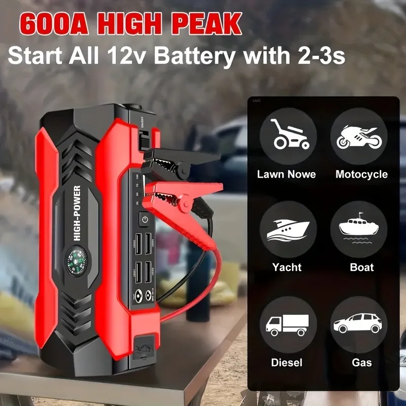 Pinces De Démarrage Jump Start 200A – Câbles Batterie Voiture Avec Connecteur EC5, Démarrage Rapide Et Sécurisé