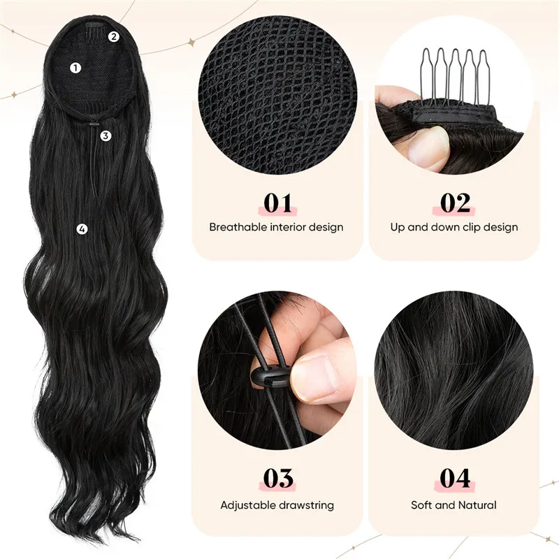 Synthetic Drawstring Ponytail - SP.Darling Synthetic Drawstring Ponytail - SP.Darling