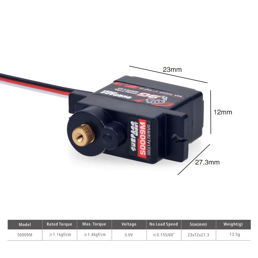 SURPASS Hobby S0009M 9g Metal Servos Metal Gear Motor For RC Airplane Robot Car Duct Plane