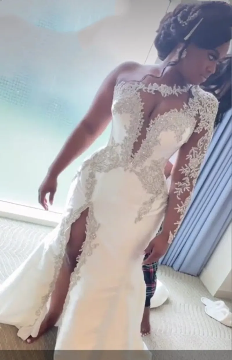 Gorgeous White Wedding Dresses One Shoulder Beading Lace Applique Bridal Gowns | eBay Gorgeous White Wedding Dresses One Shoulder Beading Lace Applique Bridal Gowns | eBay