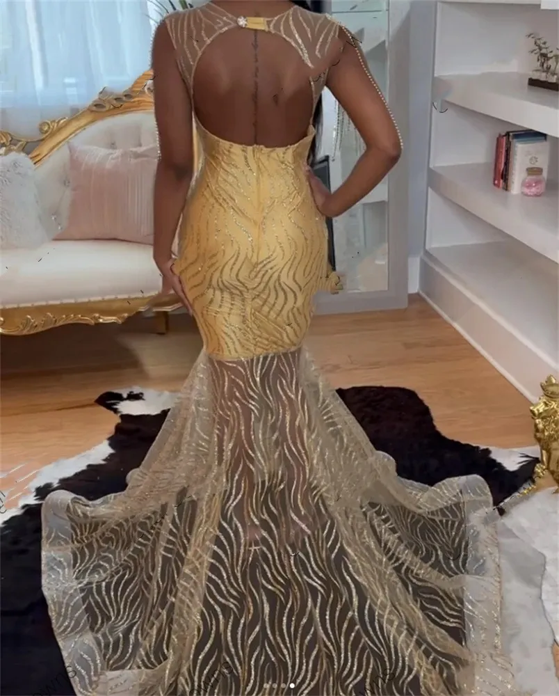 Gold O Neck Long Prom Dress For Black Girls 2024... From Missbridaldress,  $143.43 | DHgate.Com