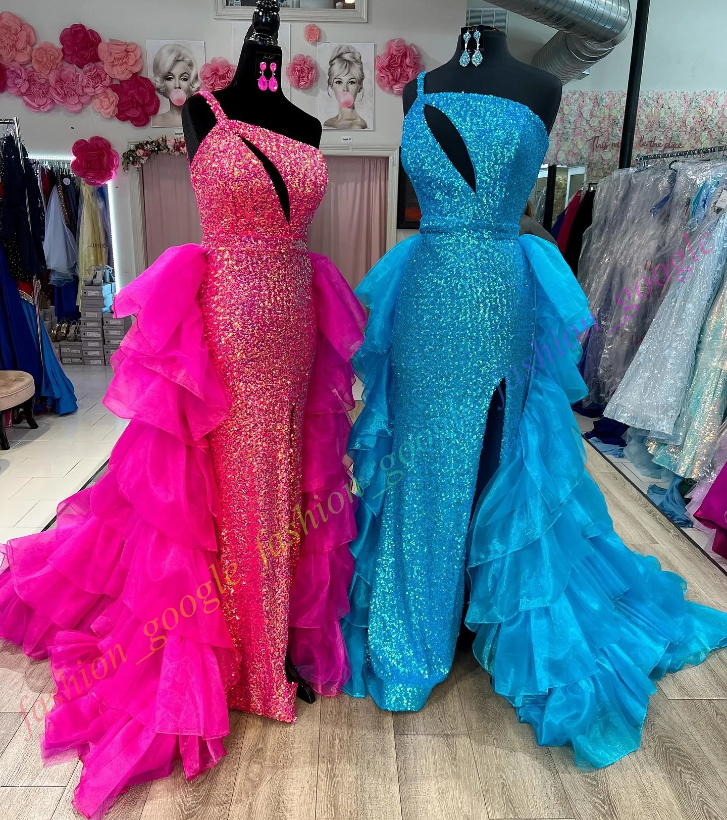 Fitted Formal Party Dress One Shoulder High Slit... From Fashion_google,  $114.13 | DHgate.Com