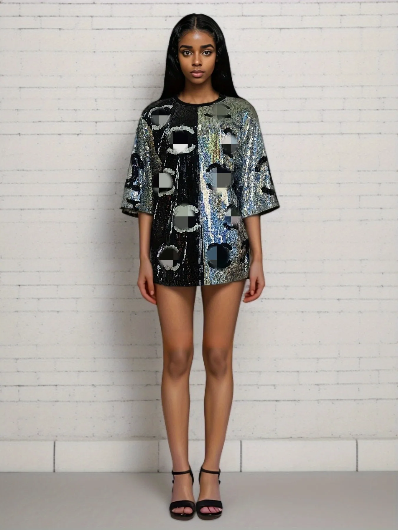 Baggy sequin dress hotsell