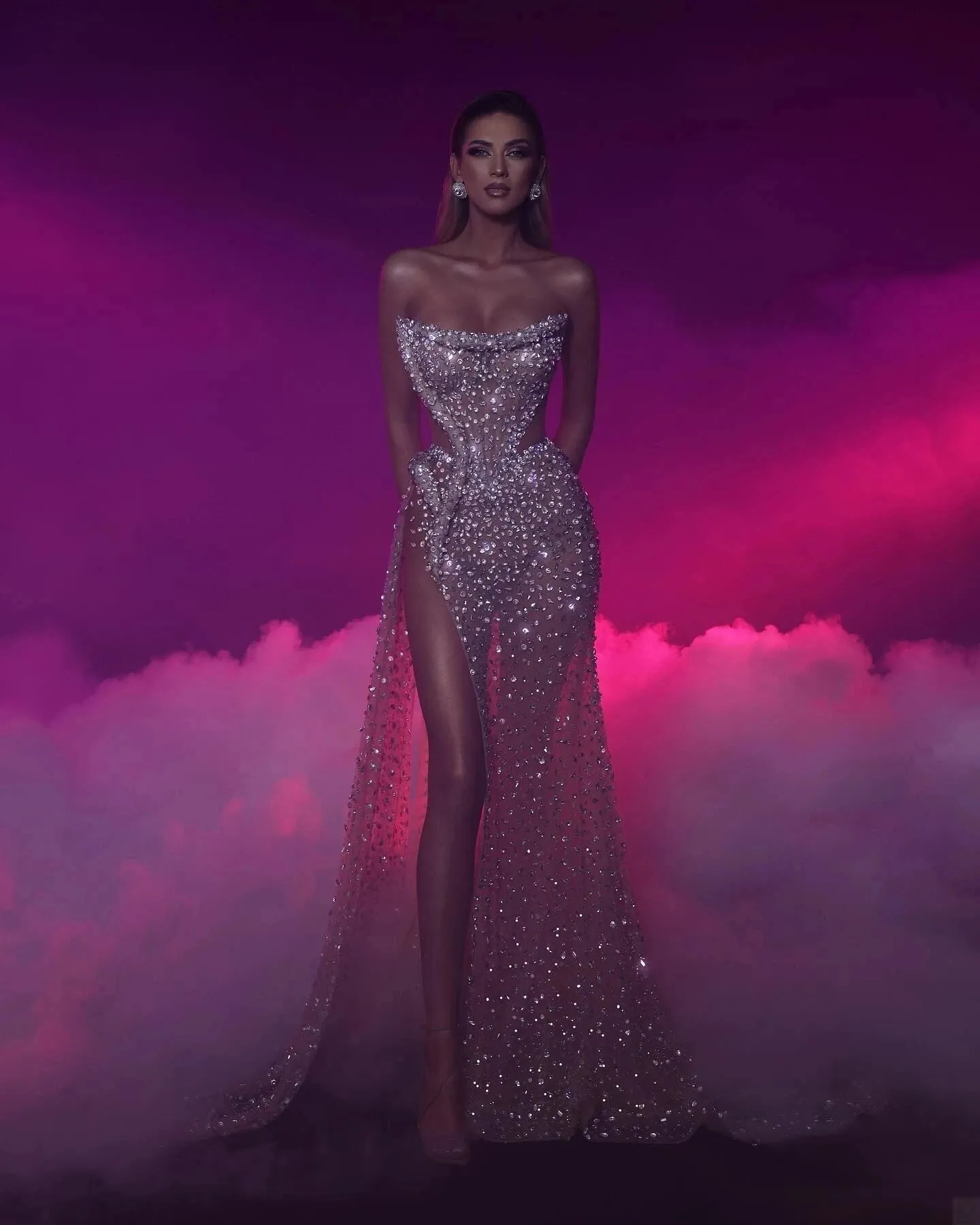 Glitter Mermaid Wedding Dresses Strapless Crystal... From Romanticggowns,  $251.5 | DHgate.Com
