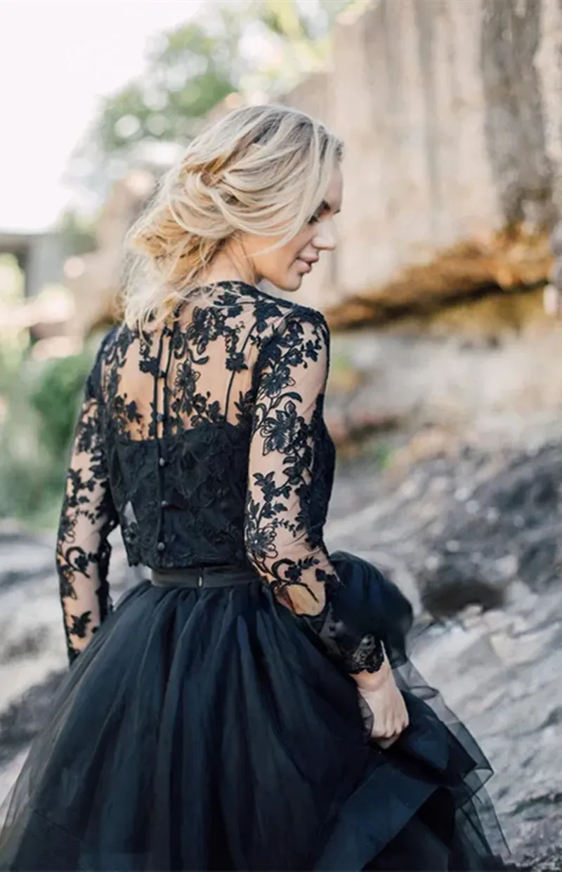 knee length dresses for ladies Black Sheath Sweep Train One Shoulder Long Sleeve Side Split Sparkle Prom Dresses P348