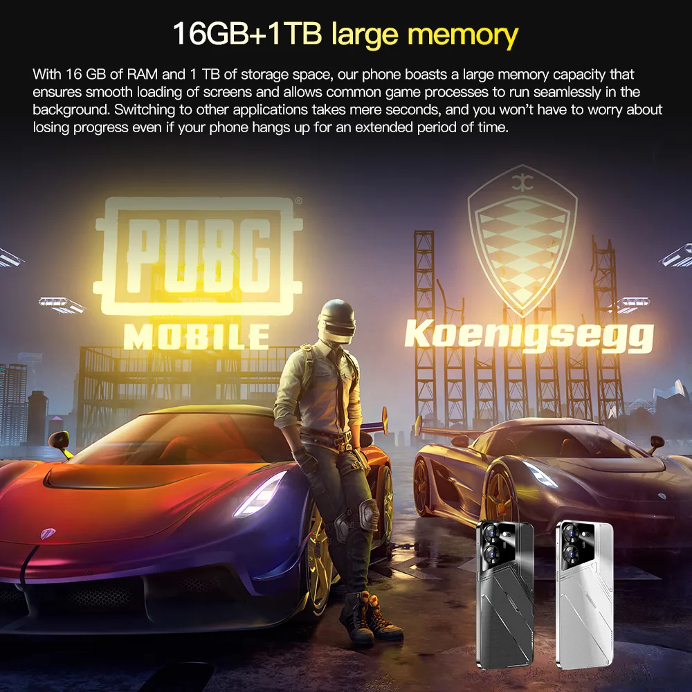 2024 Global New Unlocked Smartphone 16GB+1T Android FaceID Phone 