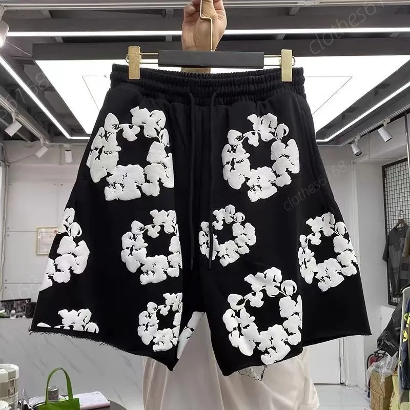 Custom Embroidery Logo Two Piece Hoodie and Shorts Set Men