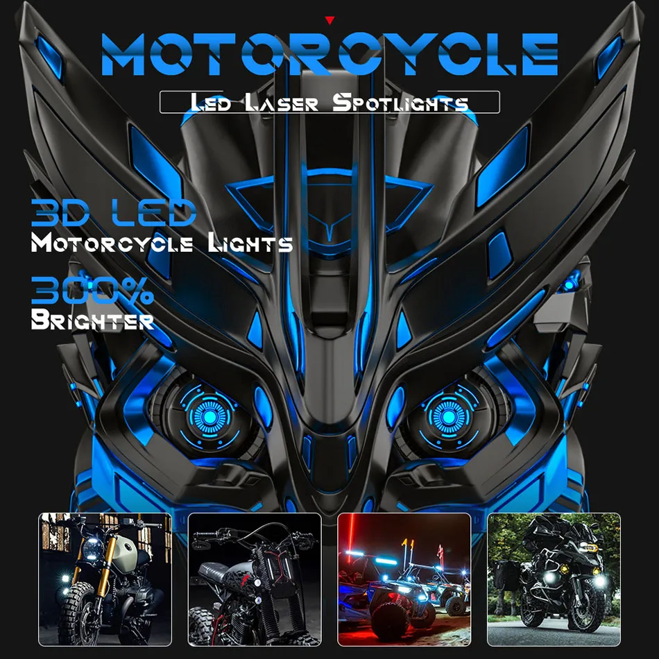 4 Lens Motorcycles LED Headlight Work Spot Light... From Ihammi, $7.58 ...