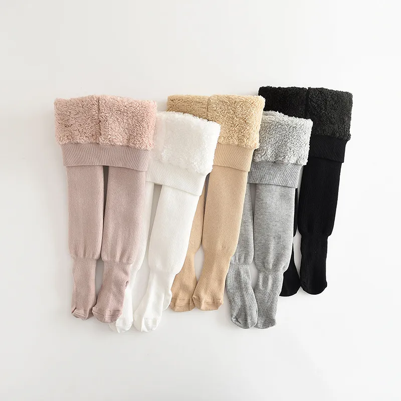 Winter children fleece cotton blend thick warm leggings with elastic waist  for girls from Dhgate Leggings & Tights
