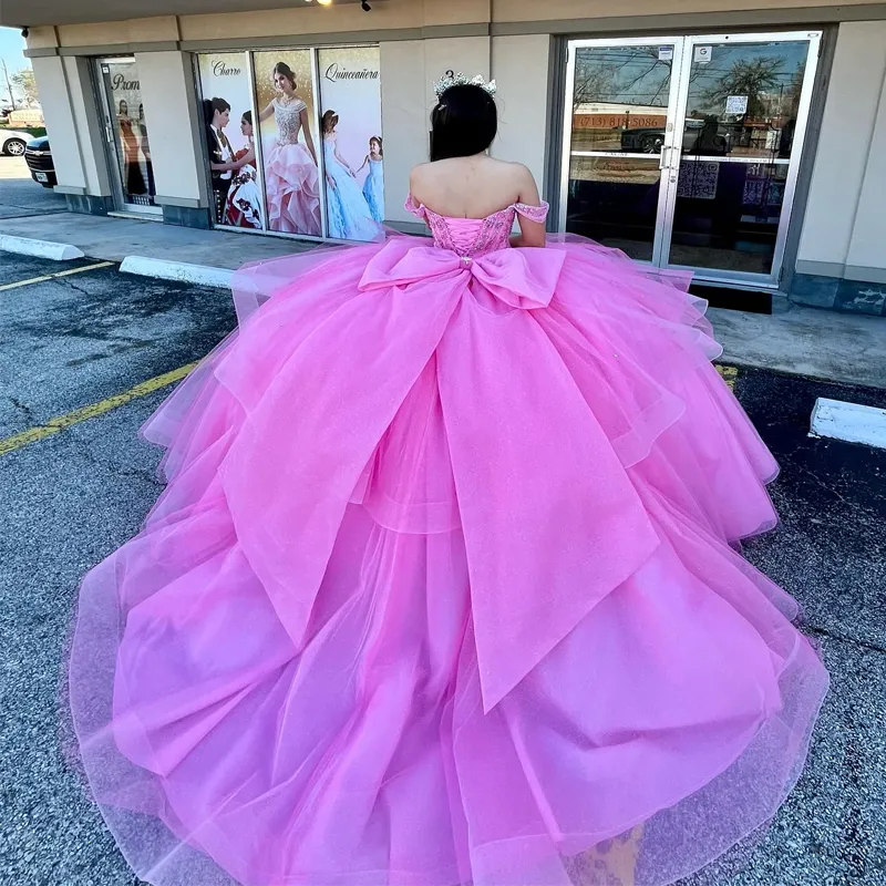 Pink Quinceanera Ball Gown Dress with Lace-Up Back and Crystal Beads for 15  Year Girl from Dhgate Quinceanera Dresses - price 284.79