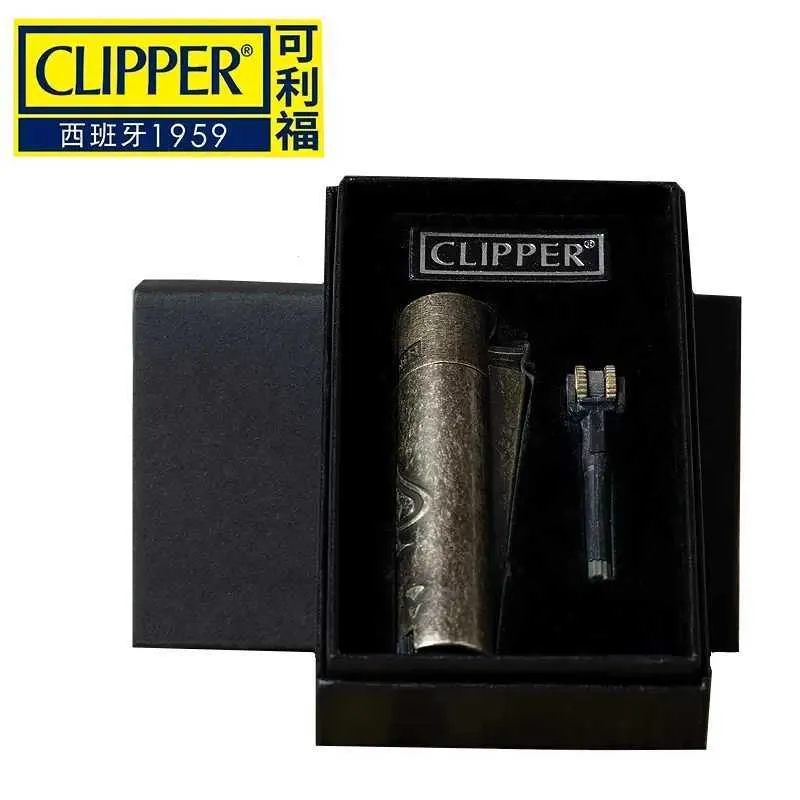 Lighters Vintage Spanish Clipper Lighter Metal Wheel Igniter CMP11 Large Clipper Lighter Smoking
