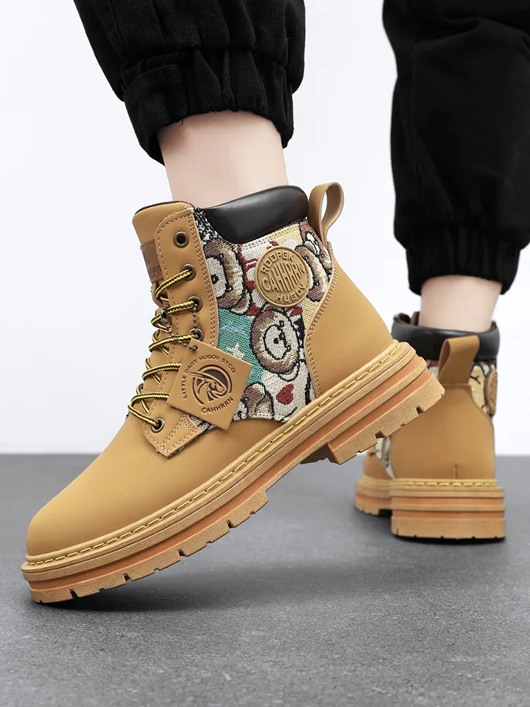 DHgate Luxurys Designer men Boots Shoes Martin boots men s shoes Leather Outdoor man spring autumn Winter black good Wear Resistan shoe factory price 218 Shoes Accessories