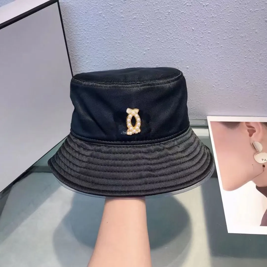 Women Designer Buckets Hats 2023 New Pearl Hat Korean Version Ins