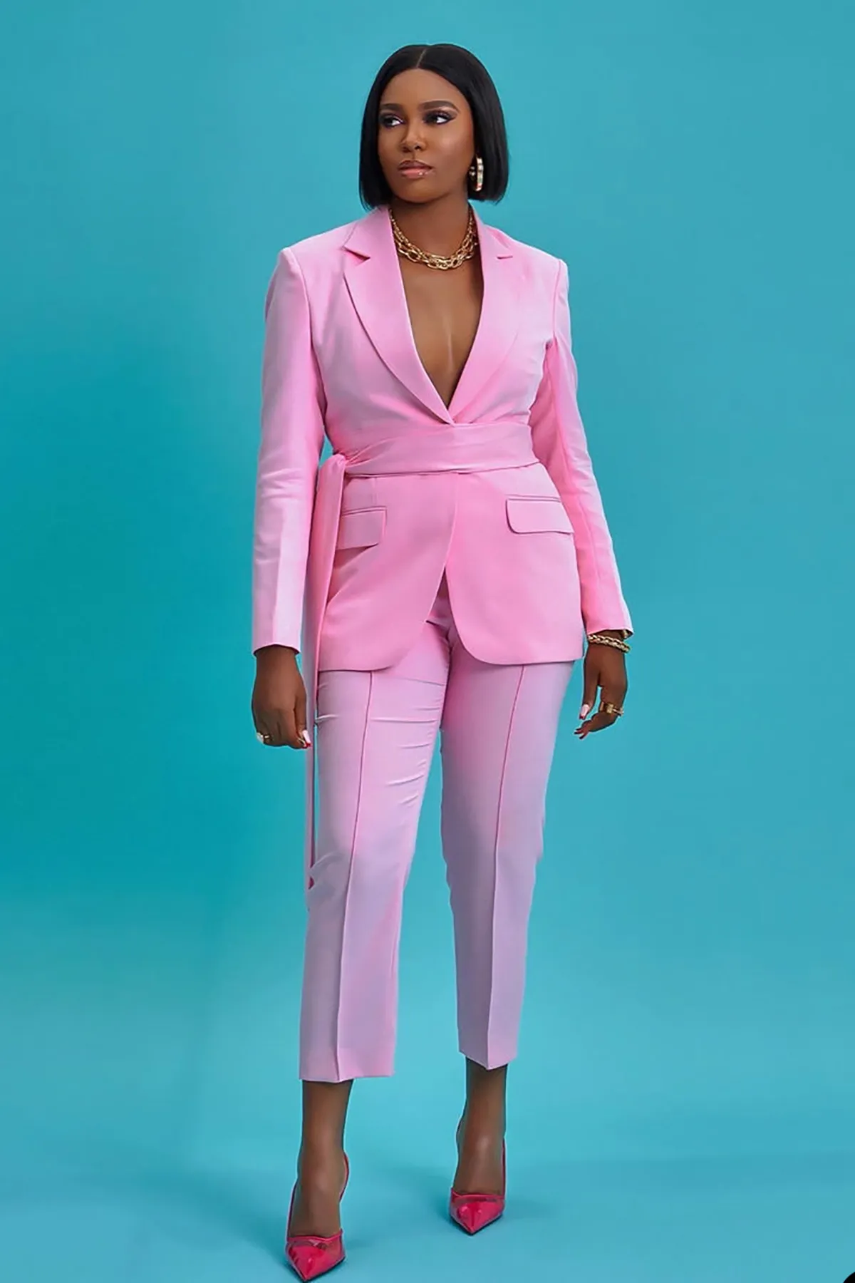 Black Macys Dressy Pantsuits Stylish Spring White Womens Pants Church Suits  For Women For Wedding, Evening