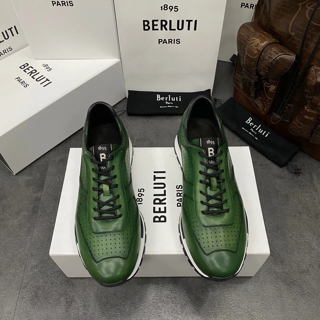 Berluti Leather Sneaker BERLUTI Casual Shoes Berluts New Mens Calf ...
