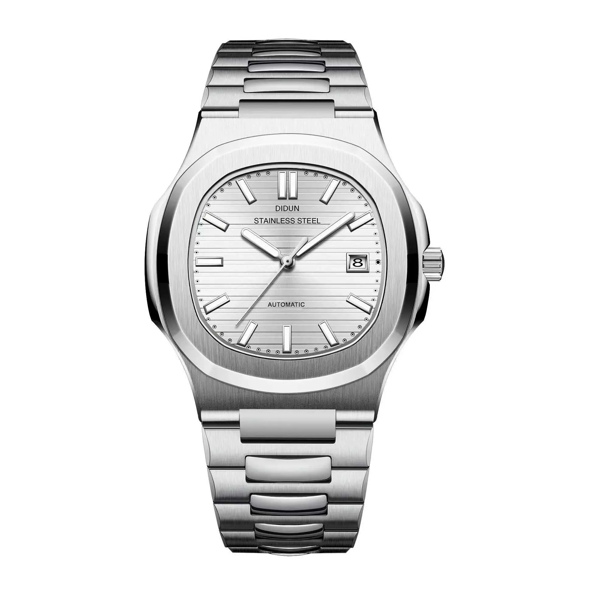 DIDUN Mens Military Automatic Watch: Luxury Stainless Steel 