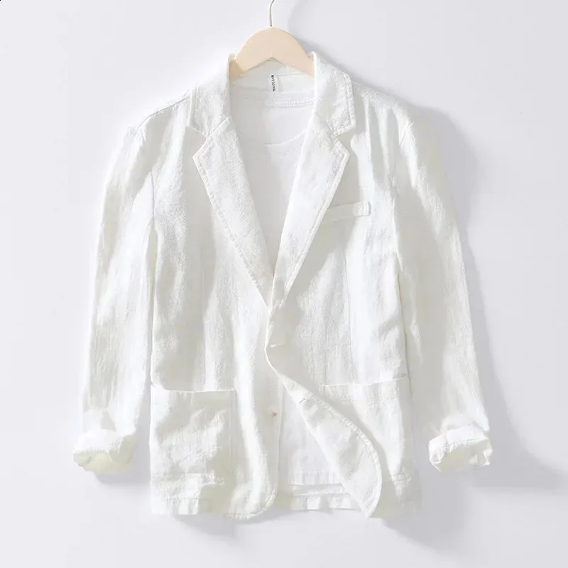 Hommes Blazer veste printemps été solide mince décontracté
