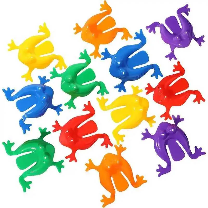Jumping frog toy top