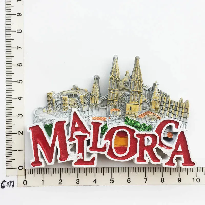 Magnete Frigorifero 3D Mallorca Spagna - Souvenir Di Viaggio Artigianale In Resina, Regalo Turistico