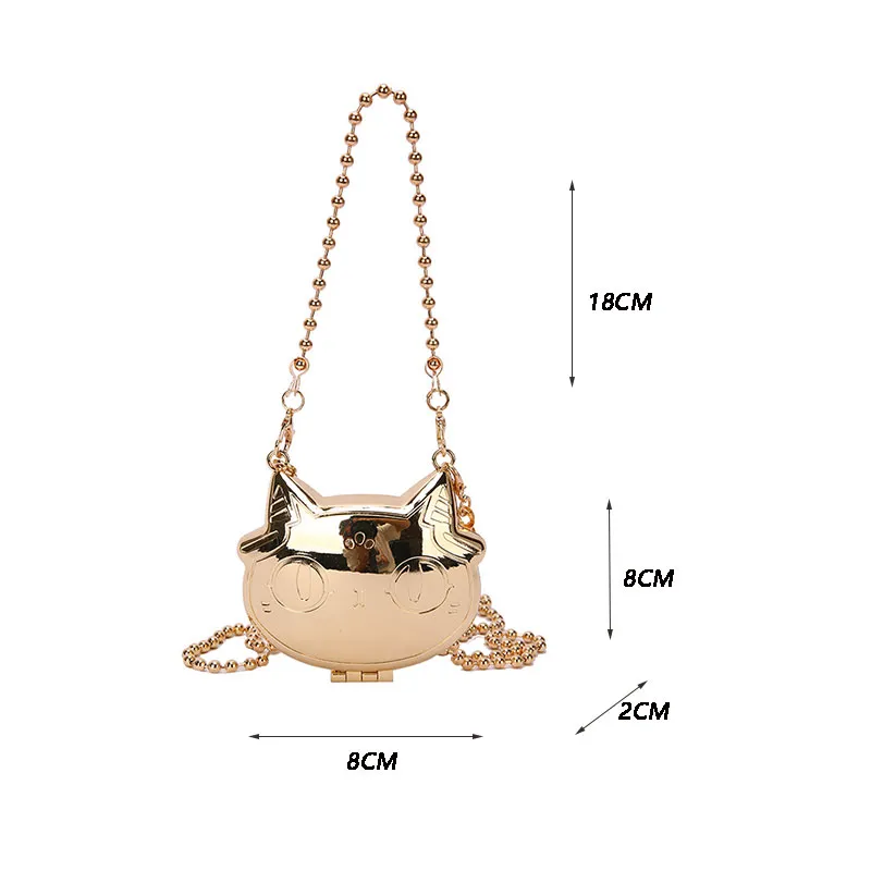 Metallic Novely Cat Shaped Sling Handbags Faux Leather NWOT​ Holloyiver 95% Polyester Realistic Cat Shaped Handbag  main image 3