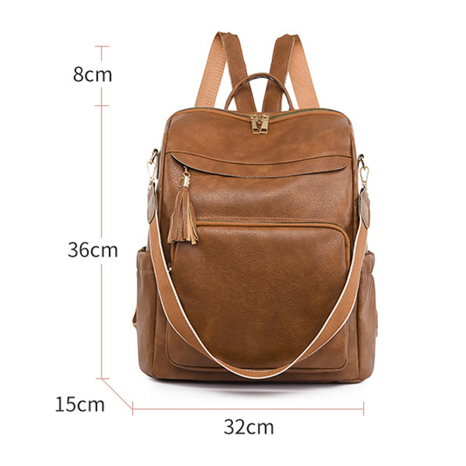 Fashionable Soft Leather Backpack for Women - Water-Resistant Daypack for Travel Kaya main image 3